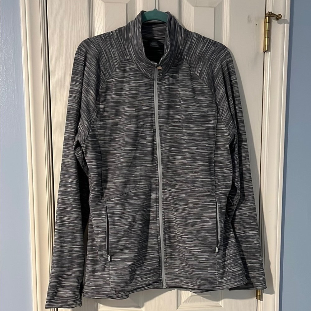 Champion Gray Lightweight Shirt Jacket Athletic Style
